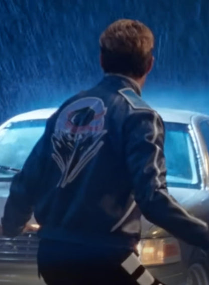 Johnny Cage Mortal Kombat II 2025 Blue Leather Jacket