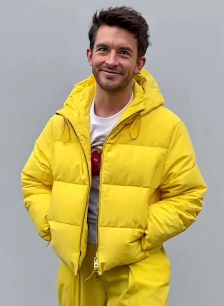 Jonathan Bailey Paris Fashion Week Puffer Jacket