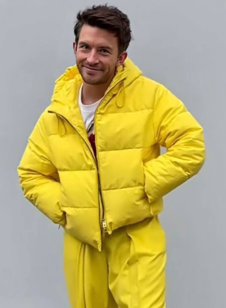 Jonathan Bailey Paris Fashion Week Puffer Jacket