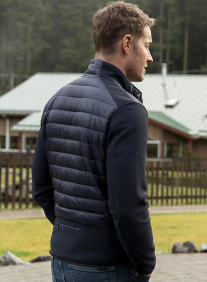 Justin Hartley Tracker S01 Blue Puffer Jacket