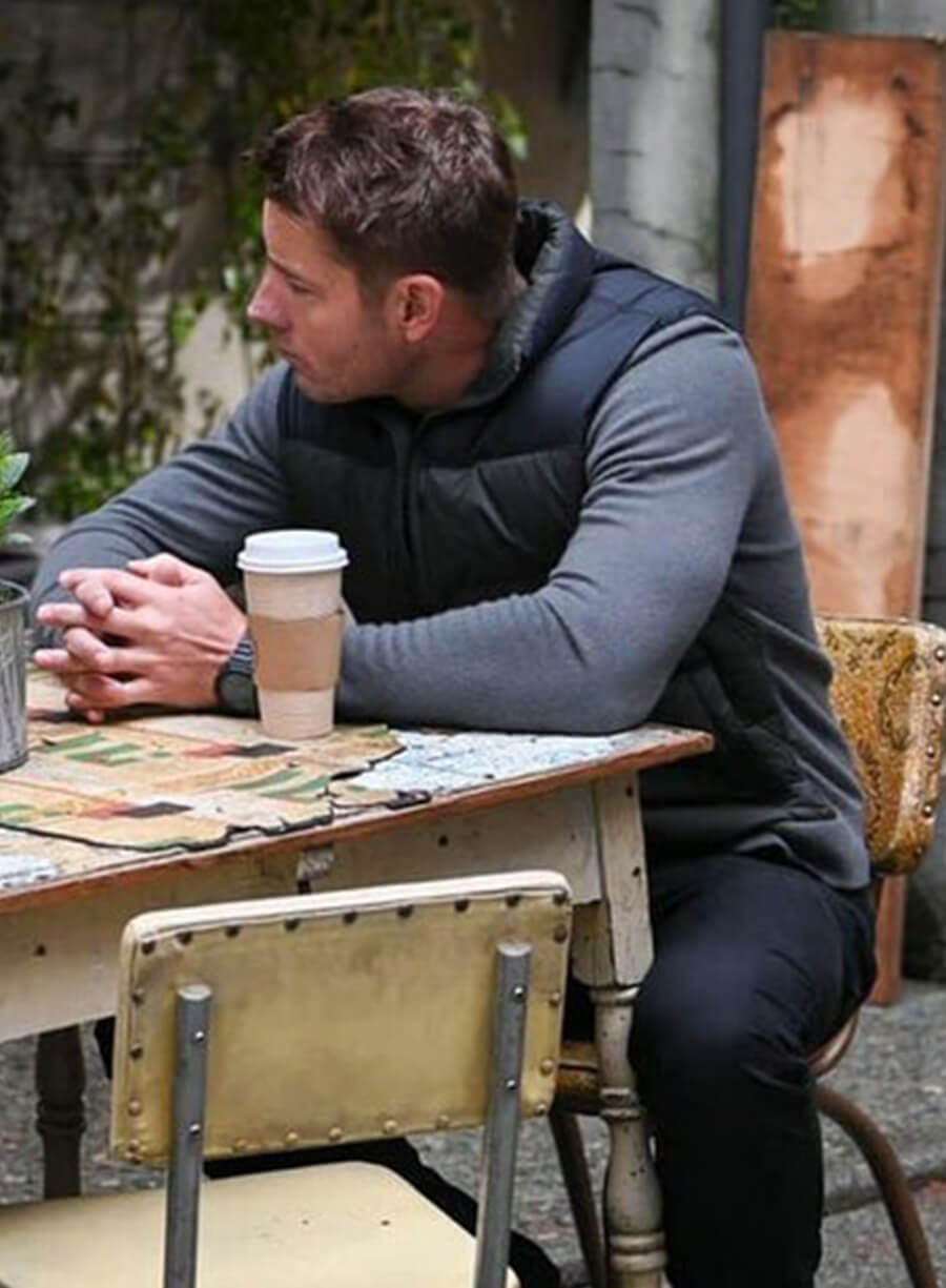Justin Hartley Tracker S02 Mixed Media Puffer Jacket
