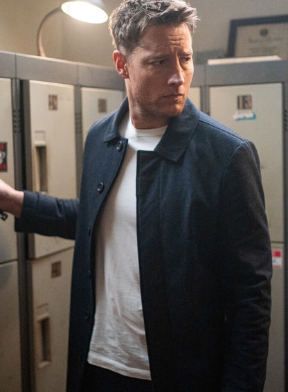 Justin Hartley Tracker S03 Black Coat