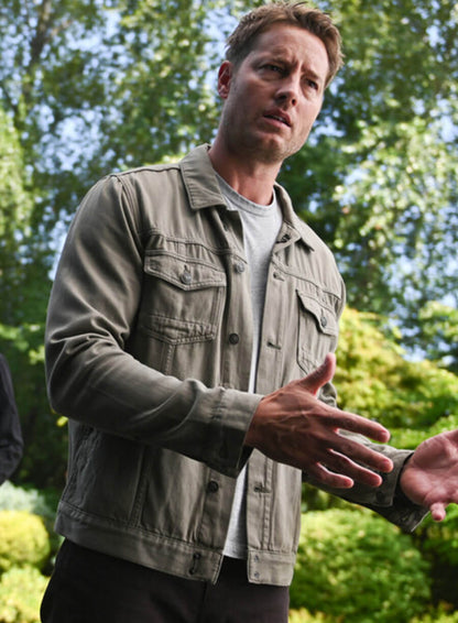 Justin Hartley Tracker Season 03 Green Jacket