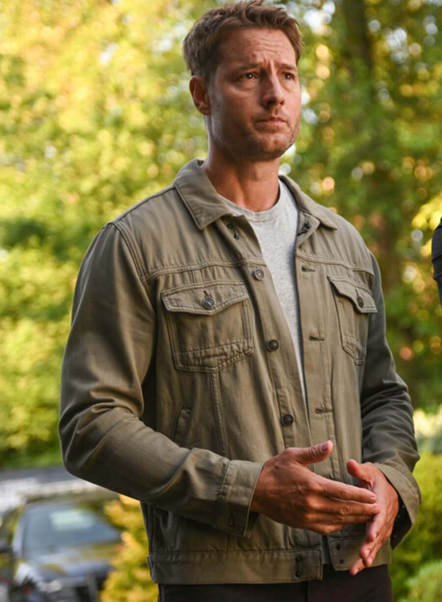 Justin Hartley Tracker Season 03 Green Jacket