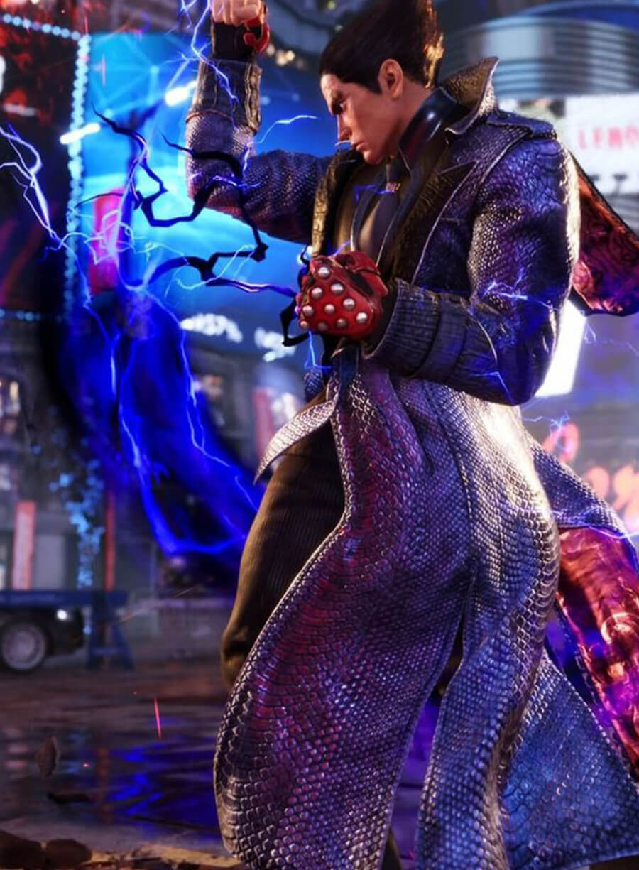 Kazuya Mishima Tekken 8 Purple Cosplay Coat