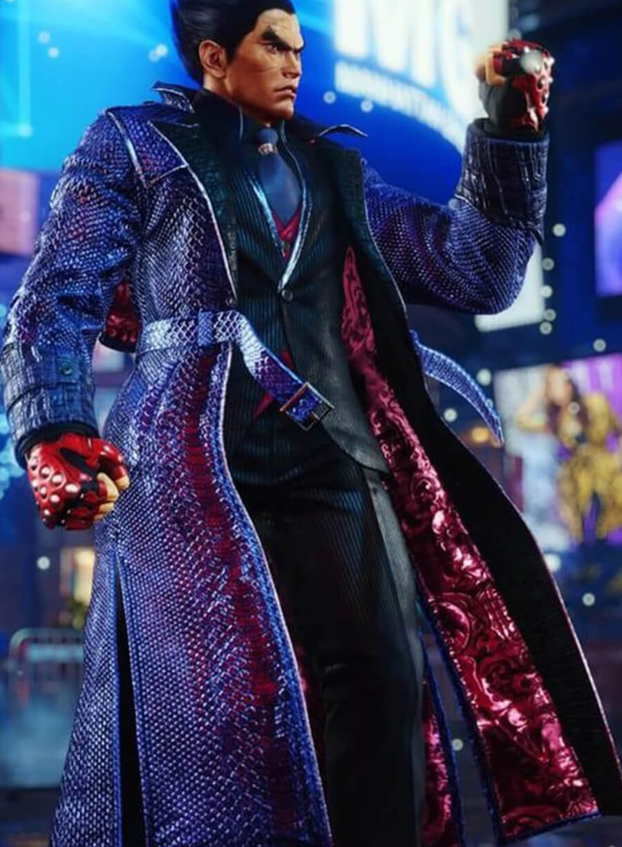 Kazuya Mishima Tekken 8 Purple Cosplay Coat