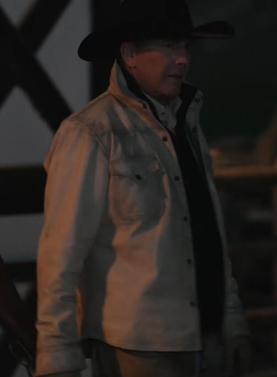Kevin Costner Yellowstone S05 Leather Jacket