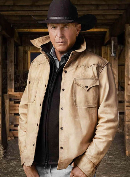 Kevin Costner Yellowstone S05 Leather Jacket