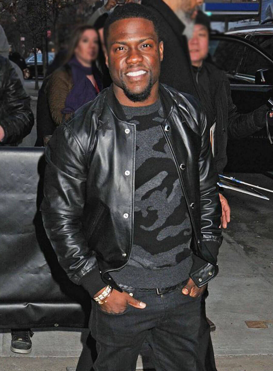 Kevin Hart Leather Varsity Jacket