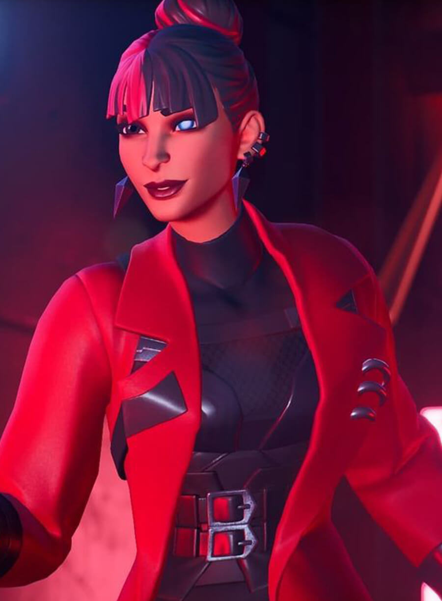 Kor Fortnite Red Leather Costume Coat