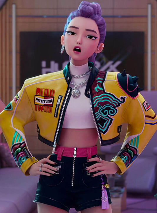 KPop Demon Hunters Rumi Leather Jacket