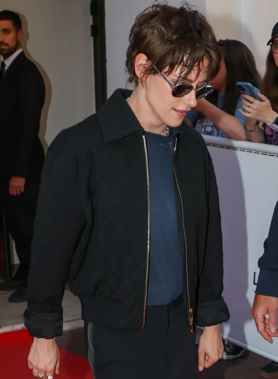 Kristen Stewart Cannes 2026 Bomber Jacket