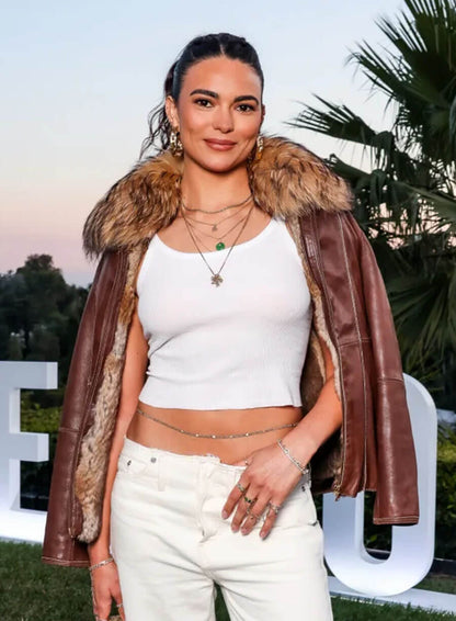 Kyra Santoro Brown Leather Jacket