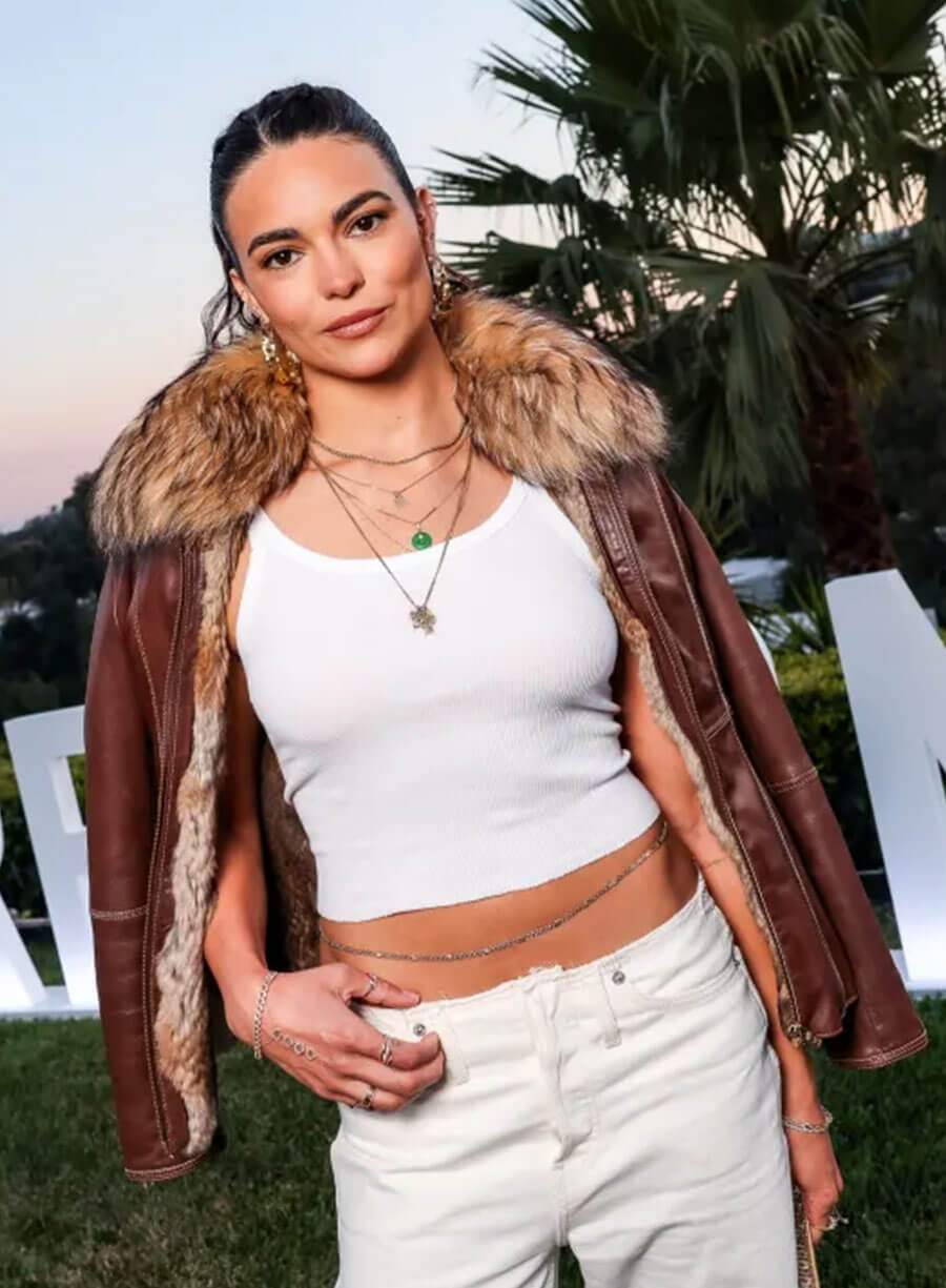 Kyra Santoro Brown Leather Jacket