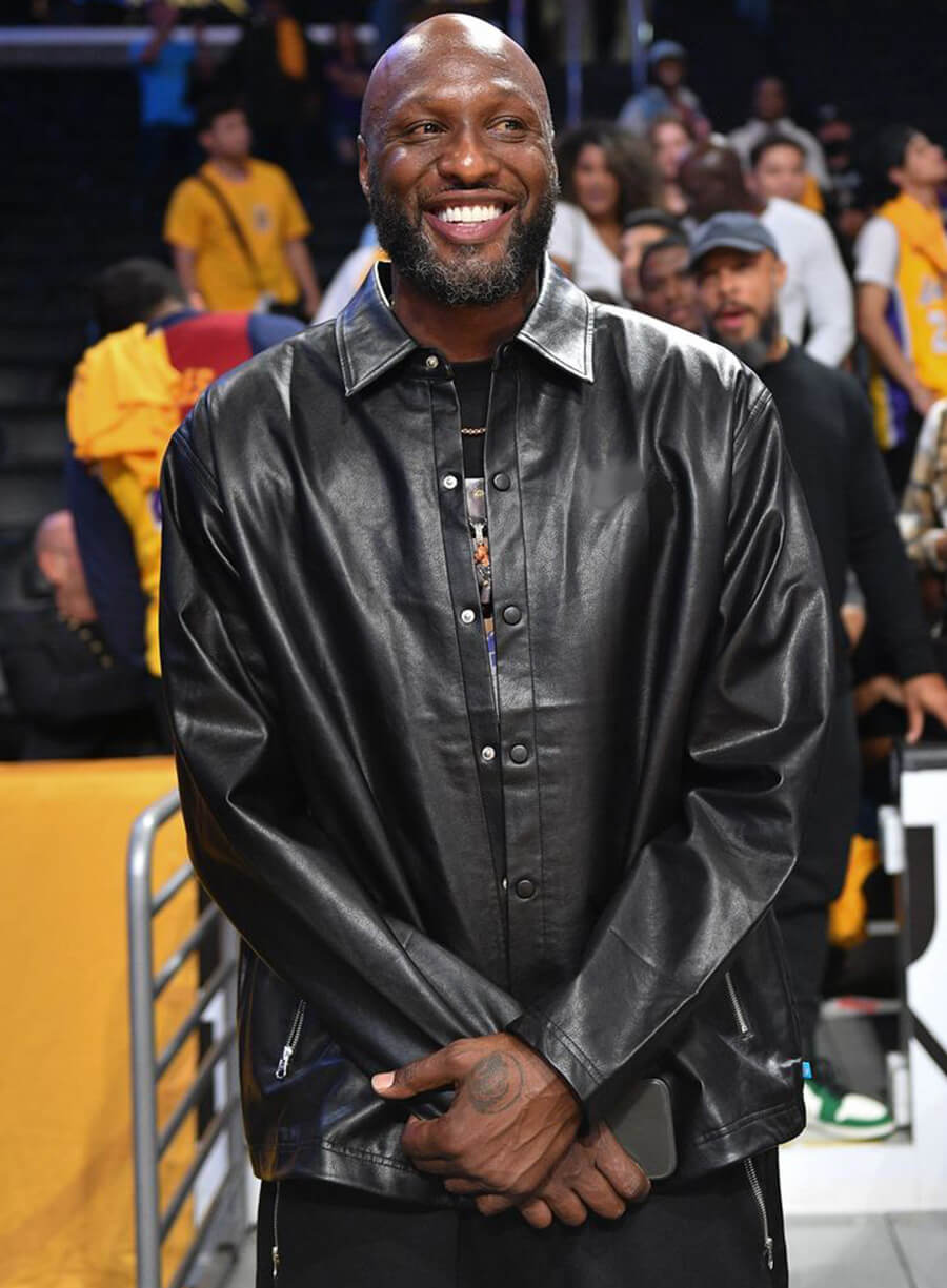 Lamar Odom Black Leather Jacket