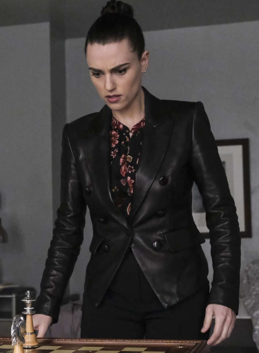 Lena Luthor Supergirl Black Leather Blazer