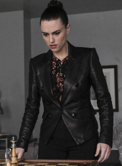 Lena Luthor Supergirl Black Leather Blazer