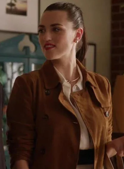 Lena Luthor Supergirl Suede Coat
