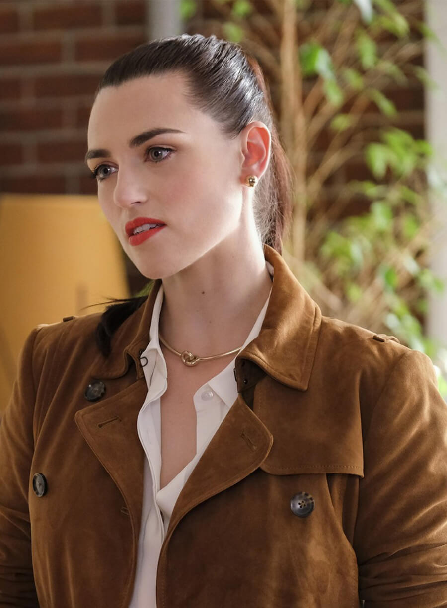 Lena Luthor Supergirl Suede Coat