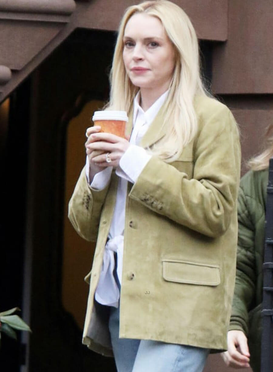 Lindsay Lohan Count My Lies Suede Blazer