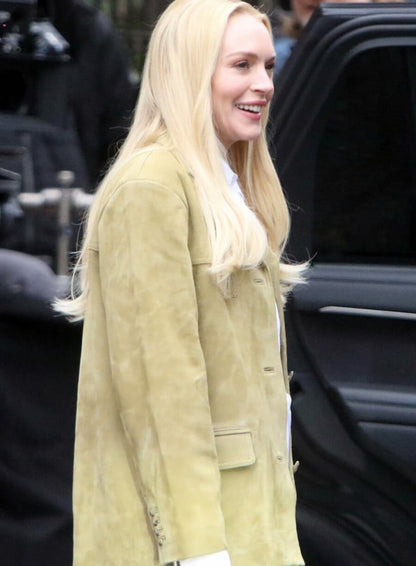 Lindsay Lohan Count My Lies Suede Blazer