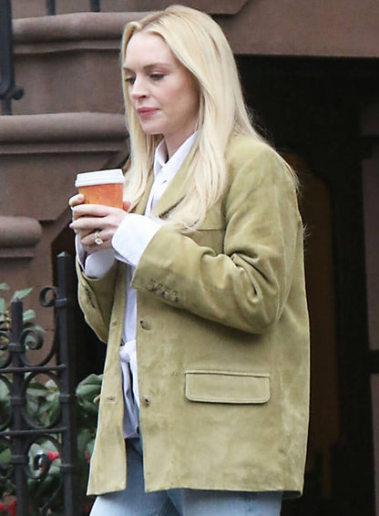 Lindsay Lohan Count My Lies Suede Blazer
