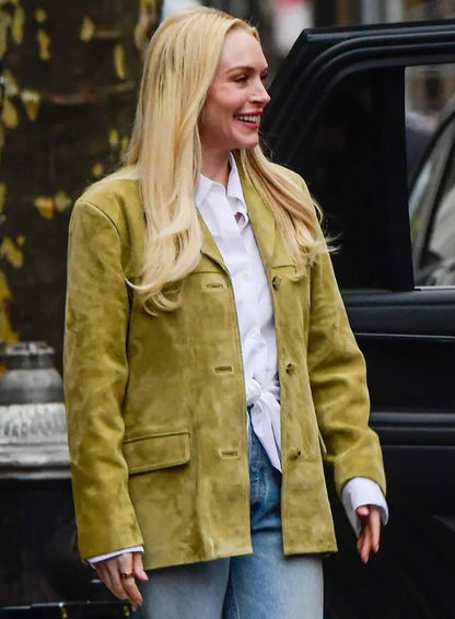 Lindsay Lohan Count My Lies Suede Blazer