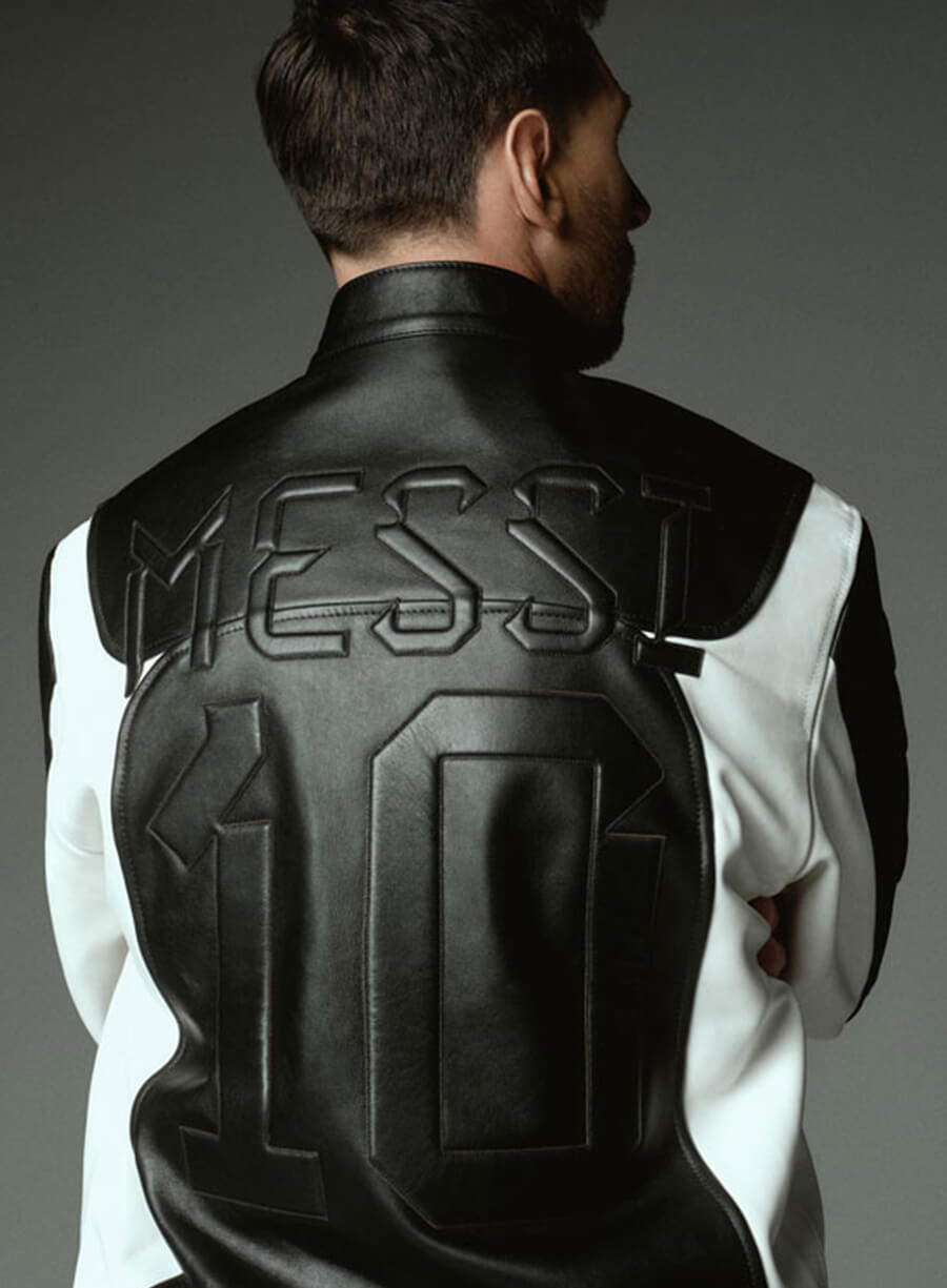 Lionel Messi Leather Football Biker Jacket