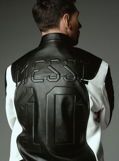Lionel Messi Leather Football Biker Jacket