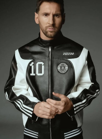 Lionel Messi Leather Football Biker Jacket