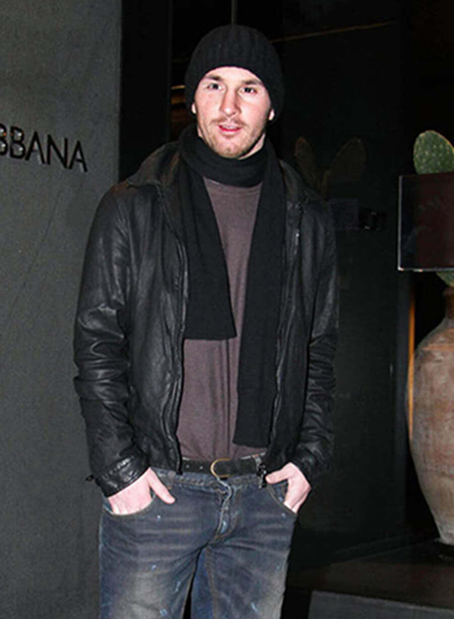 Lionel Messi Milan 2010 Leather Jacket