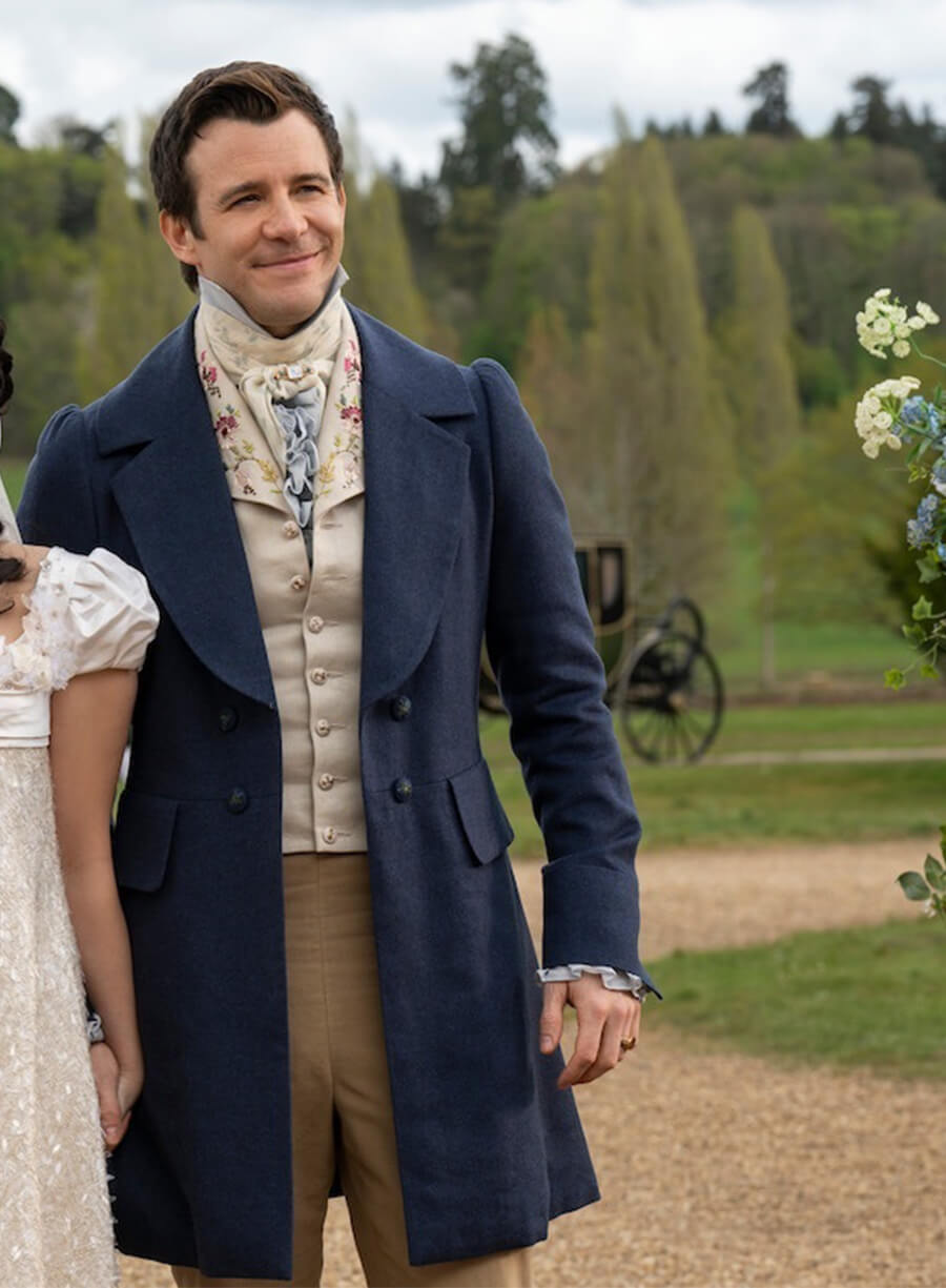 Luke Thompson Bridgerton S04 Blue Tailcoat