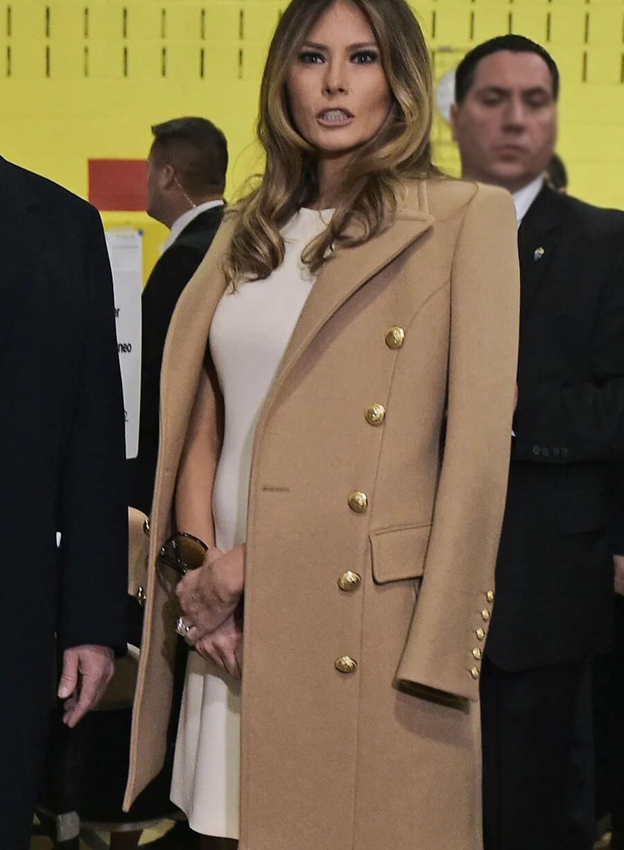 Melania Trump Election Day Wool Coat