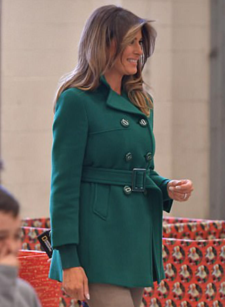 Melania Trump Green Peacoat