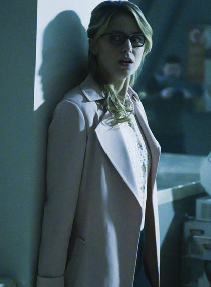Melissa Benoist Supergirl Pink Trench Coat
