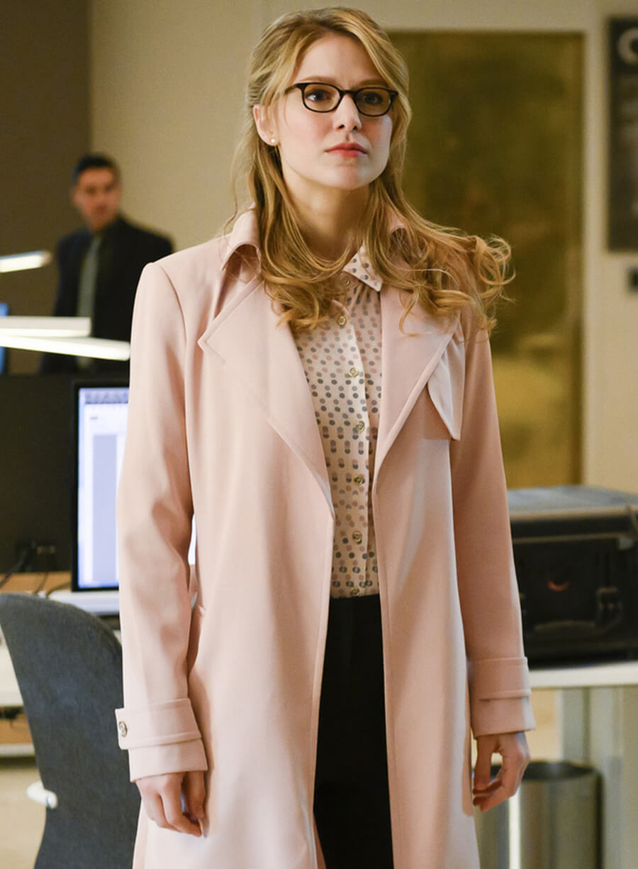 Melissa Benoist Supergirl Pink Trench Coat