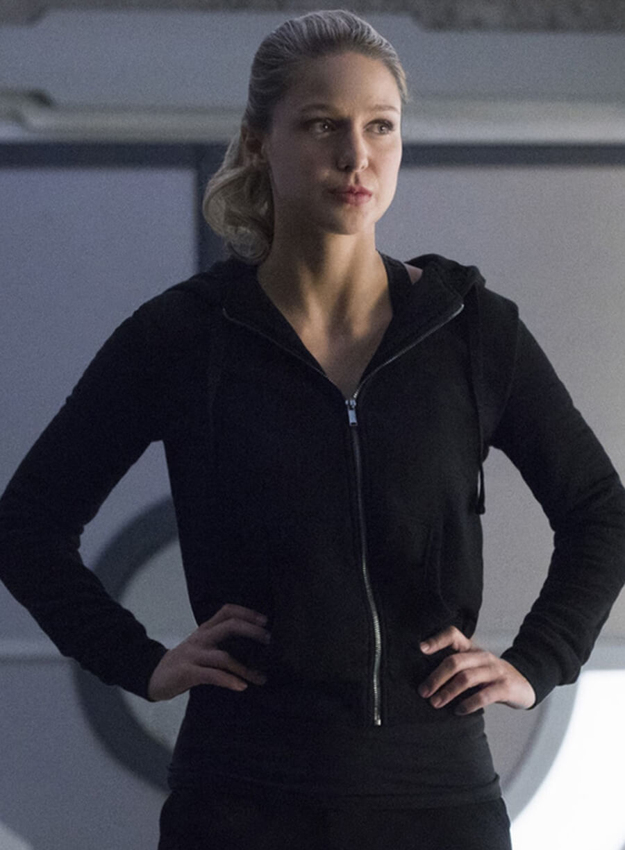 Melissa Benoist Supergirl S03 Hooded Jacket