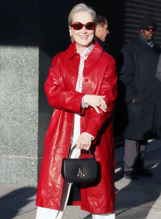 Meryl Streep Good Morning America Leather Coat