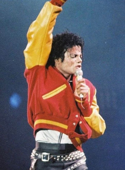 Michael Jackson Red Varsity Jacket