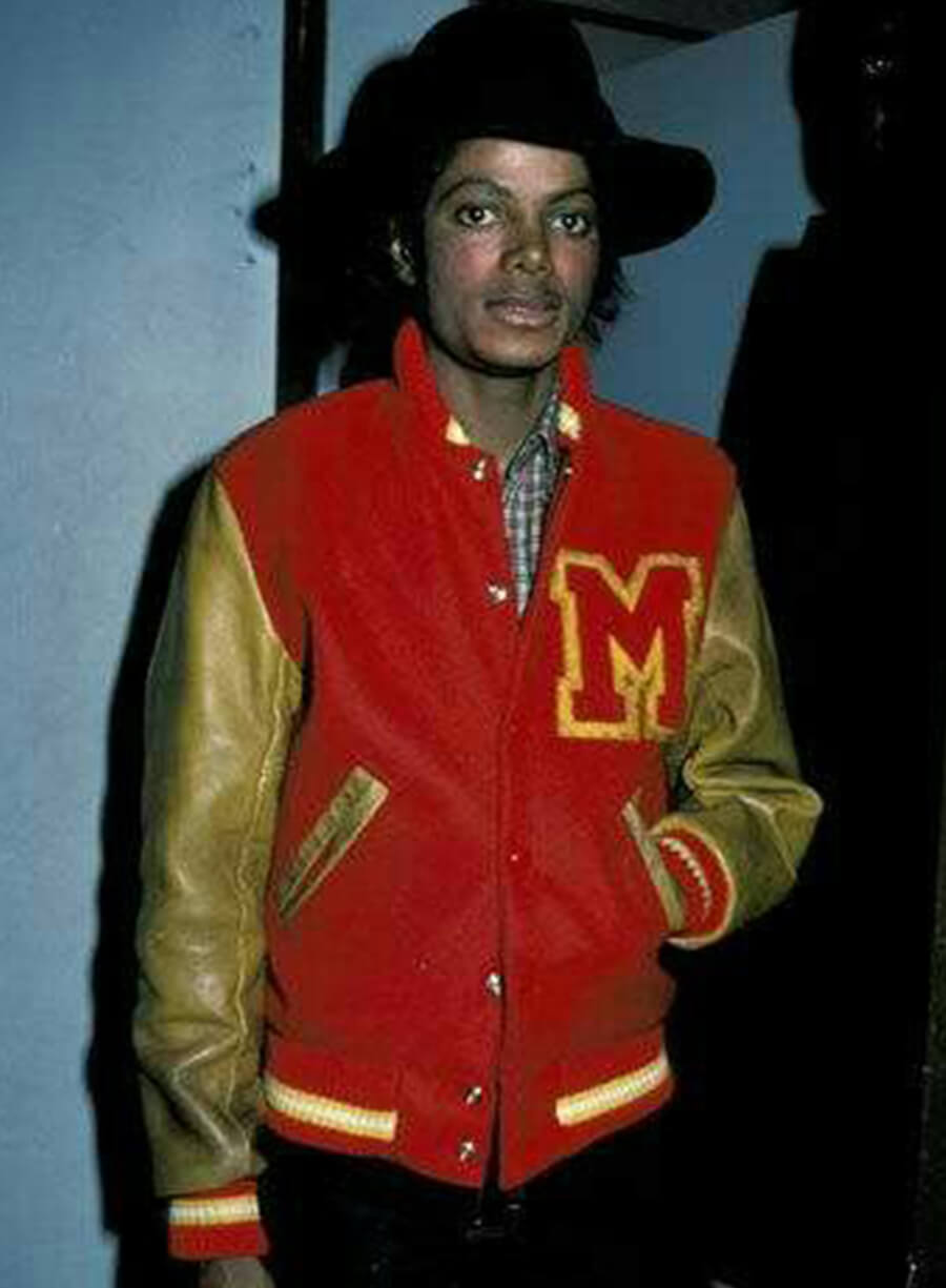 Michael Jackson Red Varsity Jacket