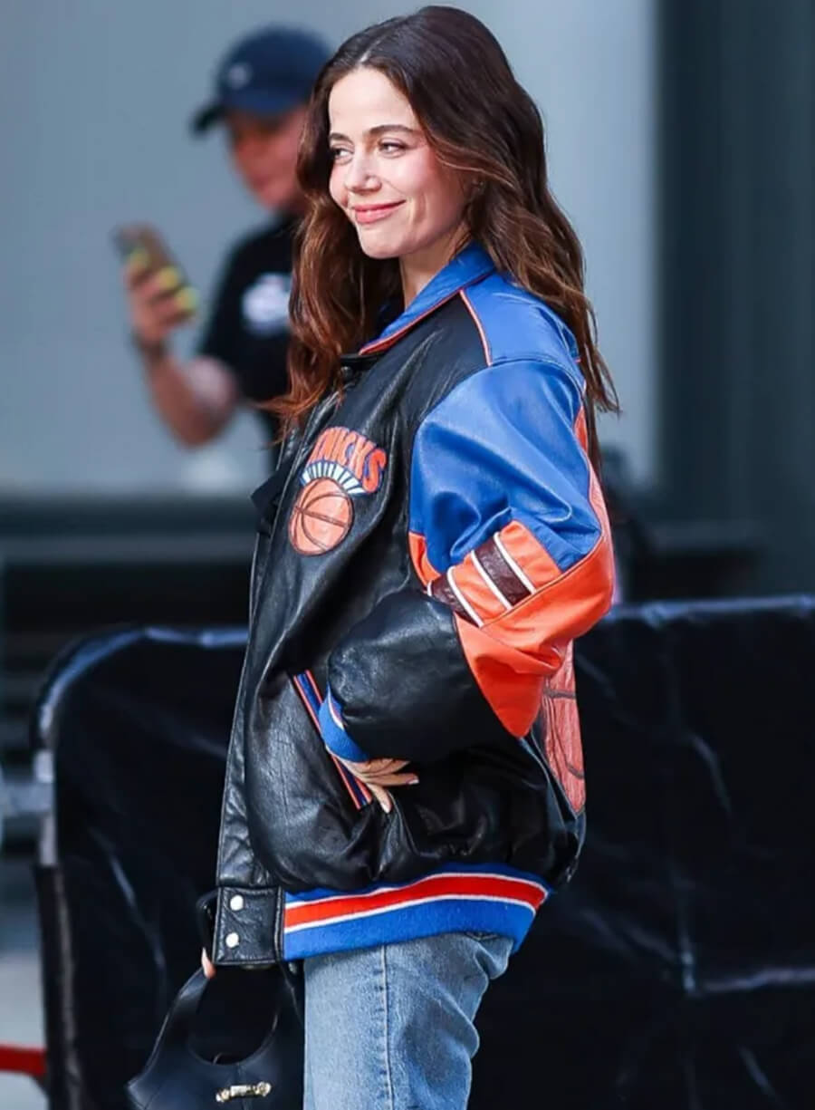 Molly Gordon New York Knicks Leather Jacket