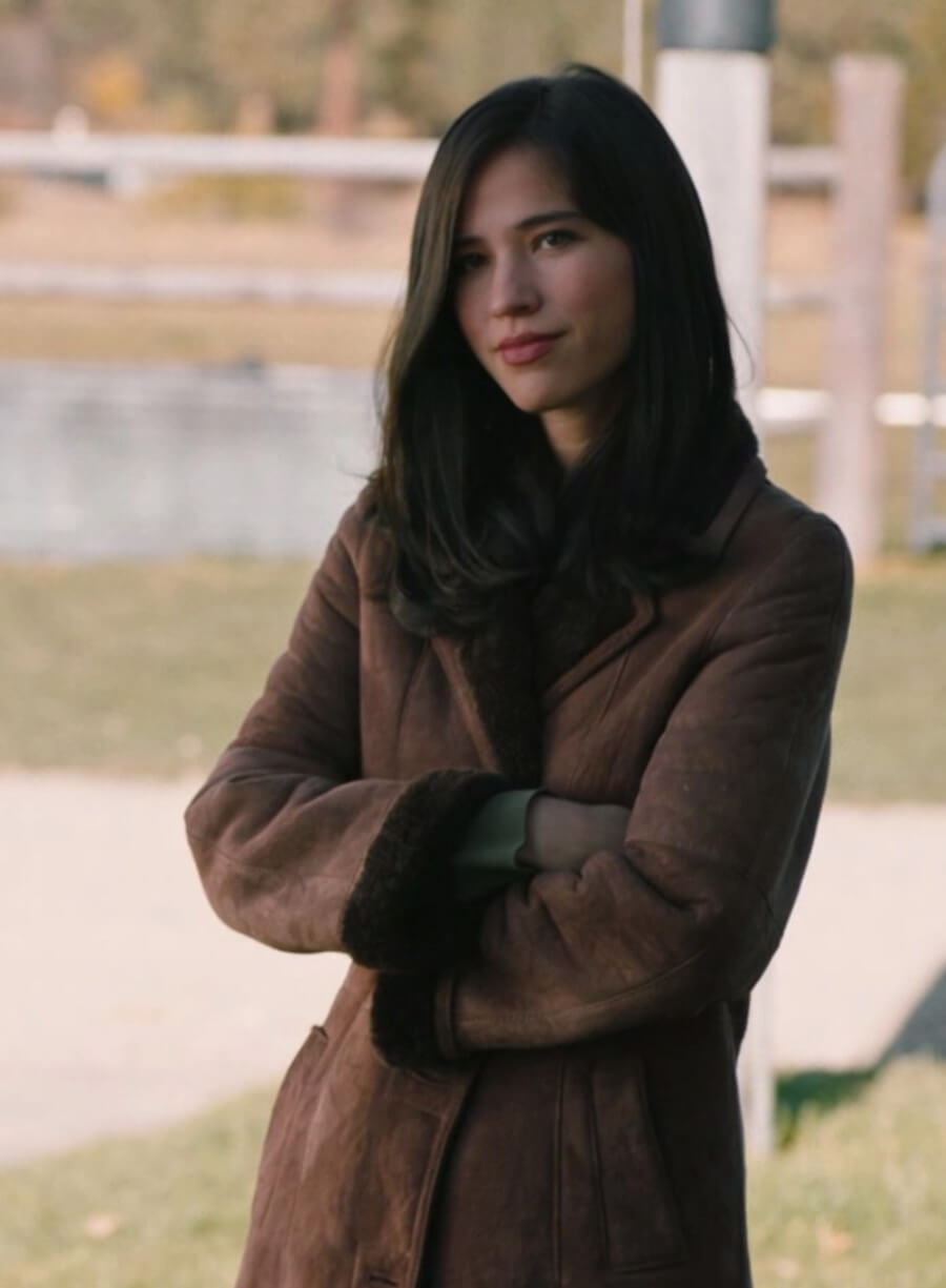 Monica Dutton Yellowstone Suede Leather Coat