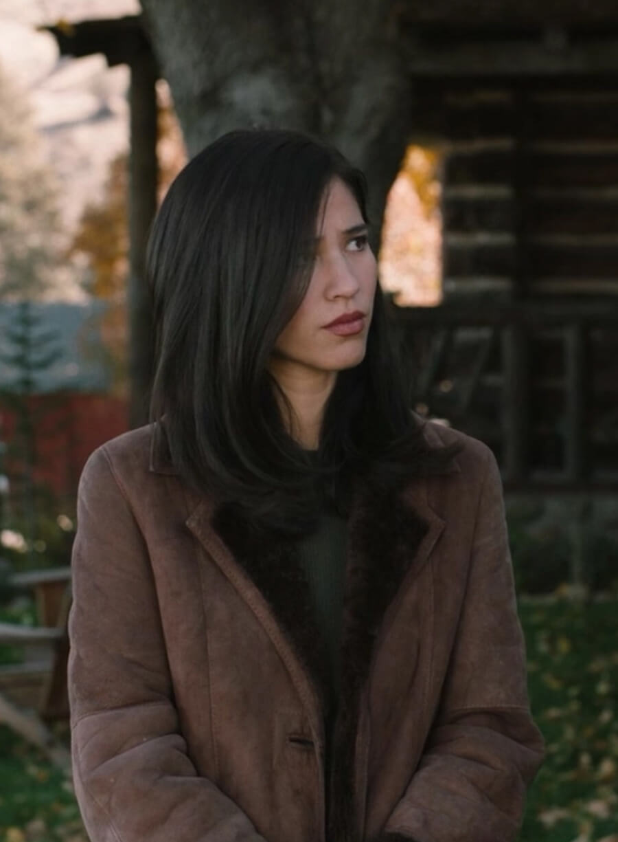Monica Dutton Yellowstone Suede Leather Coat