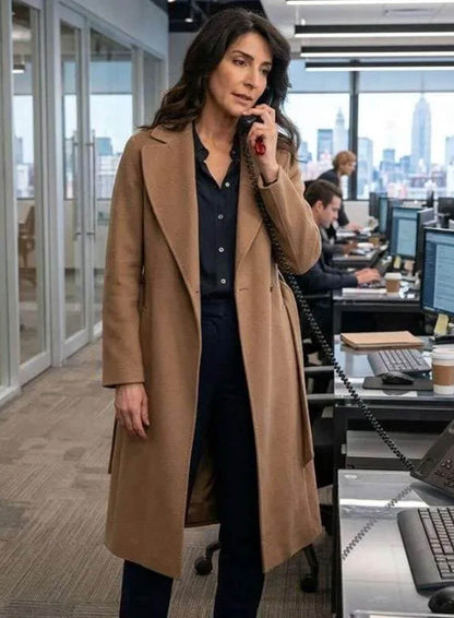 Nikki Reynard CIA 2026 Brown Coat
