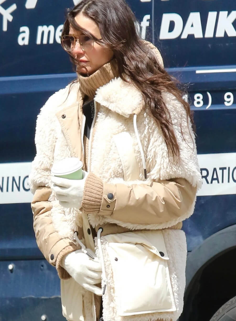 Nina Dobrev Faux Shearling Jacket