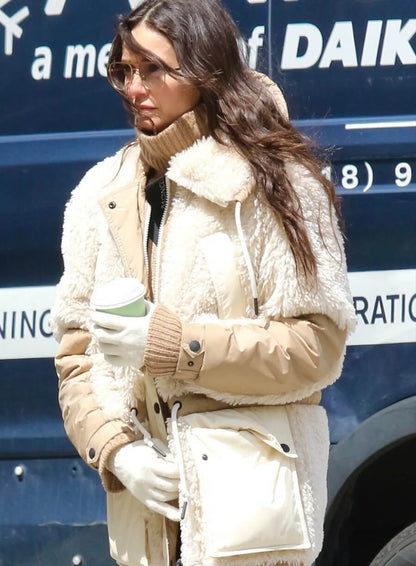 Nina Dobrev Faux Shearling Jacket