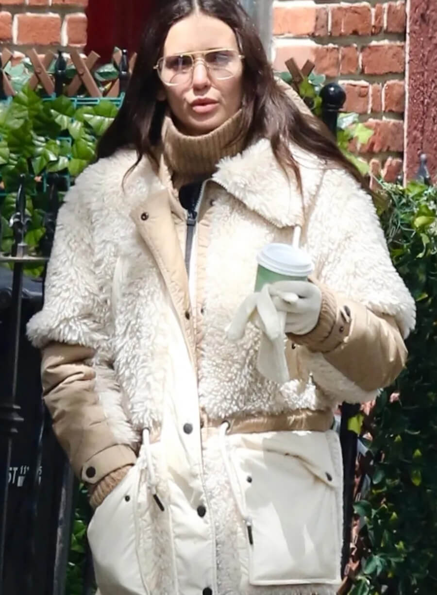 Nina Dobrev Faux Shearling Jacket