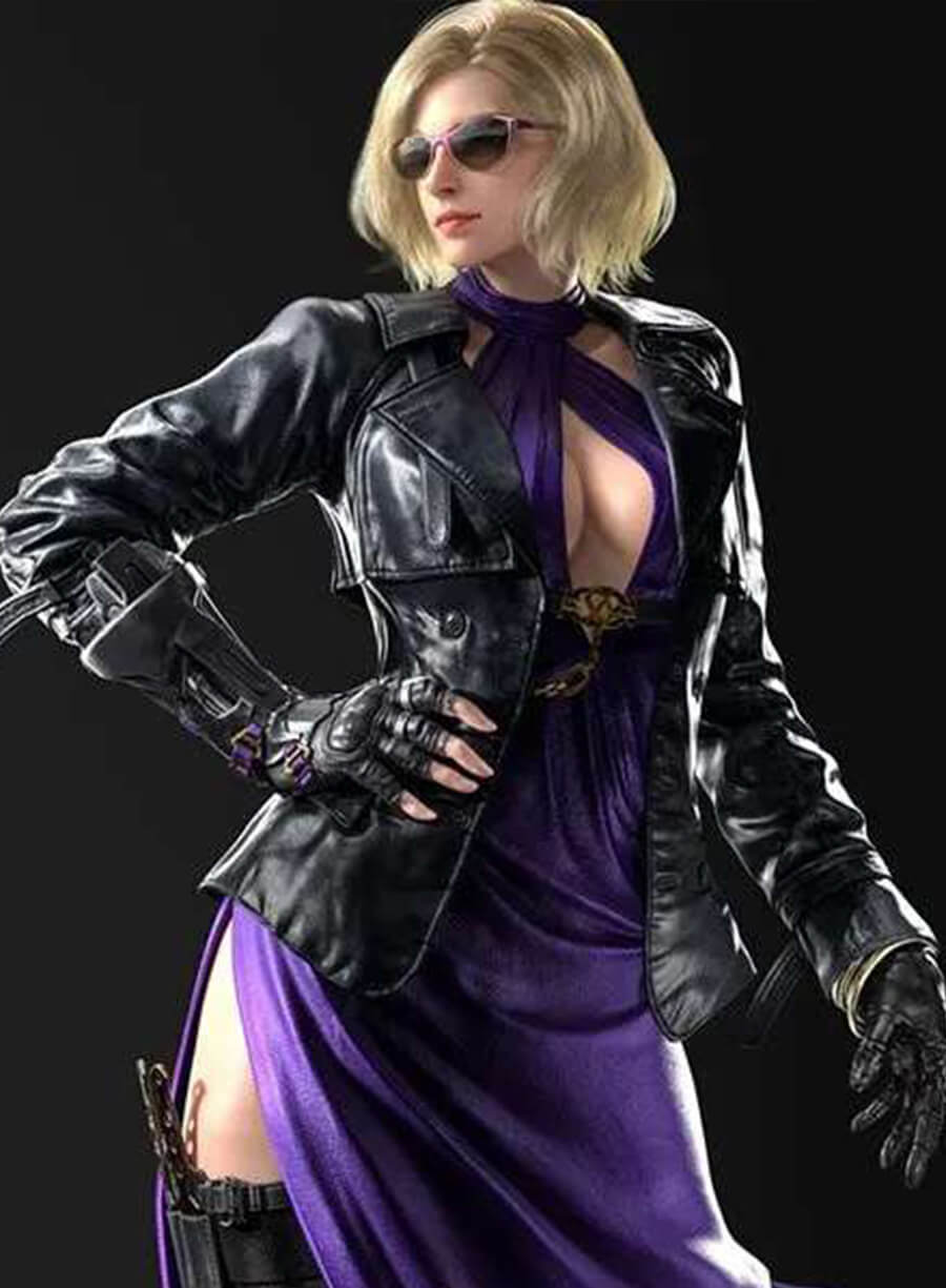 Nina Williams Tekken 8 Black Leather Jacket