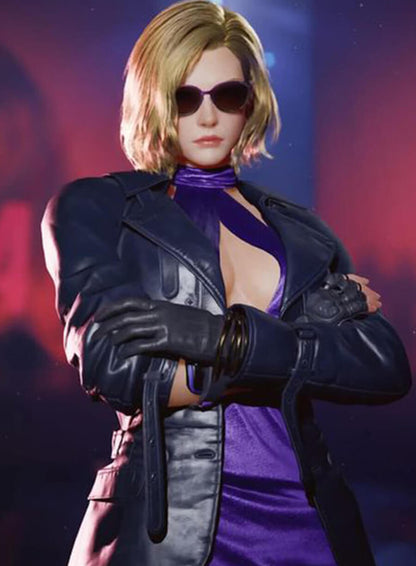 Nina Williams Tekken 8 Black Leather Jacket