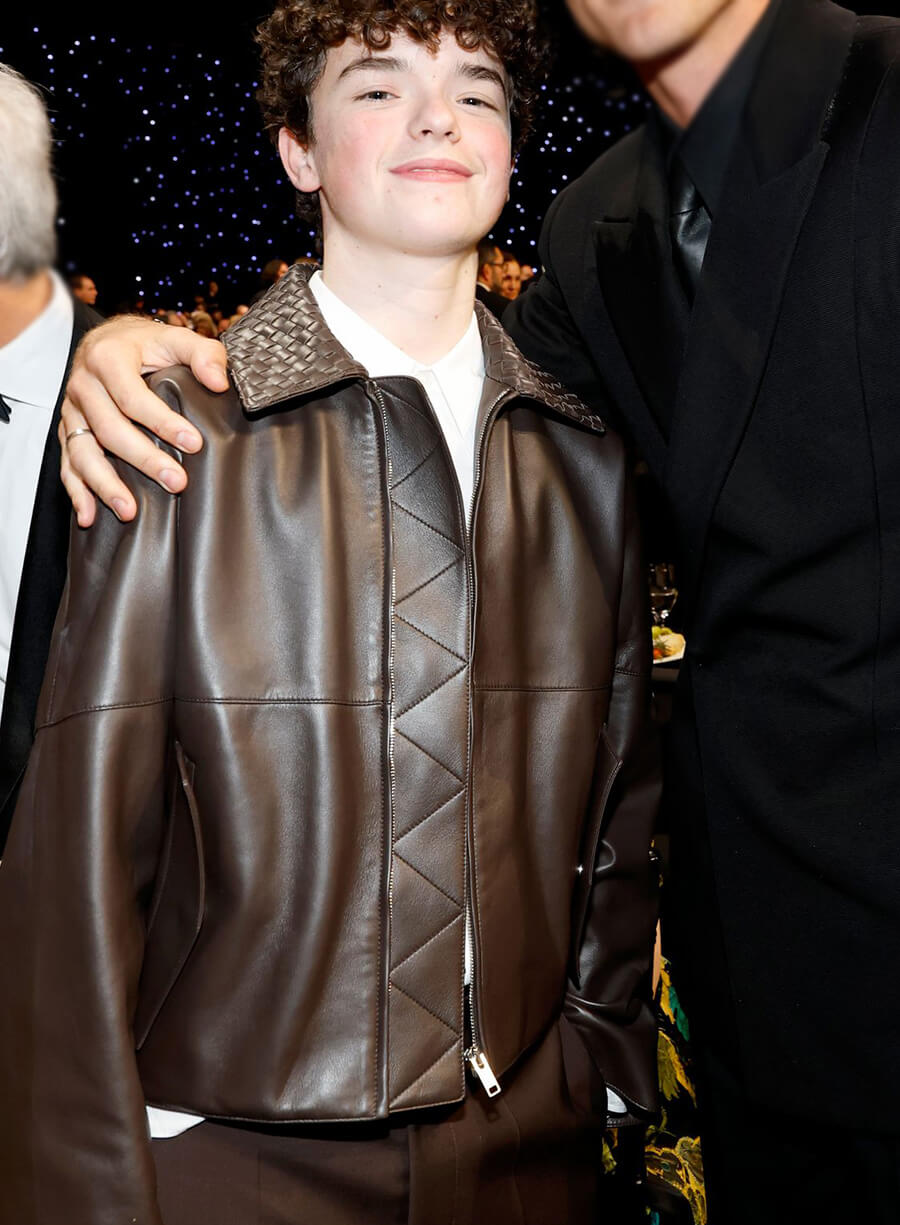 Owen Cooper Critics Choice Awards 2026 Leather Jacket